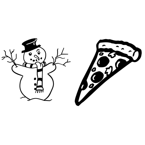 ☃🍕 Emoji Domain black and white Symbola rendering